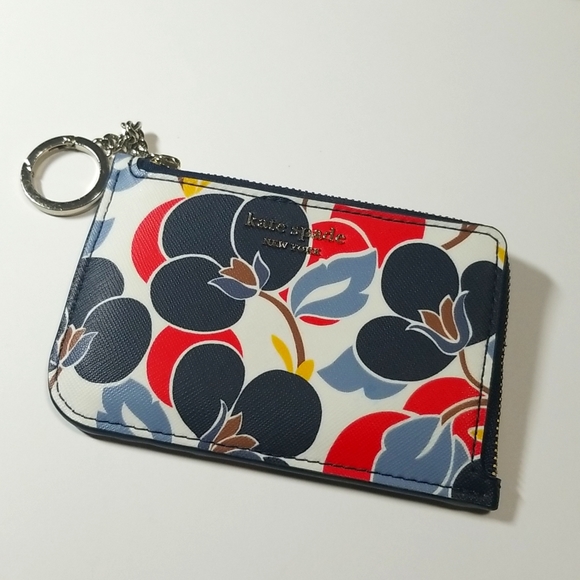 kate spade Handbags - Kate Spade New York Flower Card Case with Key Ring